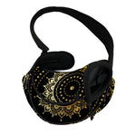 Black And Gold Mandala Print Pet Sling Carrier
