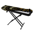 Black And Gold Mandala Print Piano Keyboard Cover