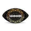 Black And Gold Mandala Print Rugby Ball