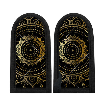Black And Gold Mandala Print Skillet Handle Cover