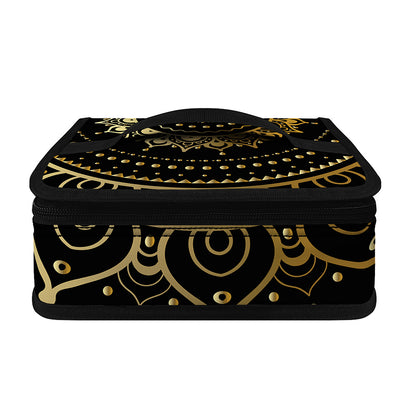 Black And Gold Mandala Print Small Lunch Bag