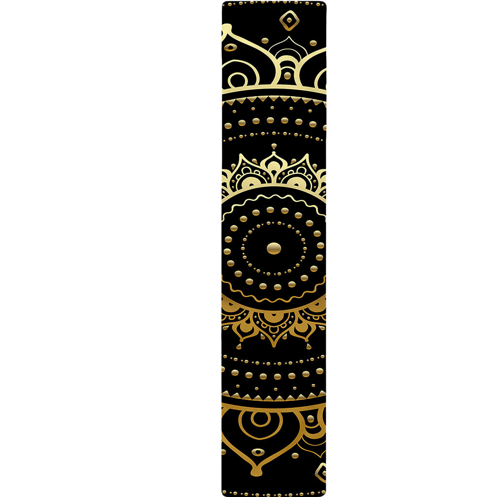 Black And Gold Mandala Print Table Runner
