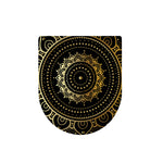 Black And Gold Mandala Print Toilet Lid Cover