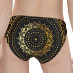 Black And Gold Mandala Print Women's Panties