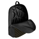 Black And Gold Orthodox Pattern Print 17 Inch Backpack