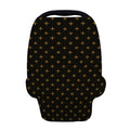 Black And Gold Orthodox Pattern Print Baby Seat Cover