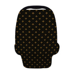 Black And Gold Orthodox Pattern Print Baby Seat Cover
