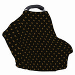 Black And Gold Orthodox Pattern Print Baby Seat Cover