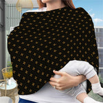 Black And Gold Orthodox Pattern Print Baby Seat Cover