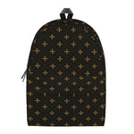 Black And Gold Orthodox Pattern Print Backpack