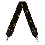 Black And Gold Orthodox Pattern Print Bag Strap