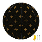 Black And Gold Orthodox Pattern Print Basketball