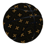 Black And Gold Orthodox Pattern Print Basketball