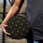 Black And Gold Orthodox Pattern Print Basketball