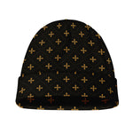 Black And Gold Orthodox Pattern Print Beanie