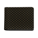 Black And Gold Orthodox Pattern Print Bifold Wallet