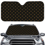 Black And Gold Orthodox Pattern Print Car Windshield Sun Shade