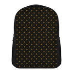 Black And Gold Orthodox Pattern Print Casual Backpack