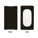 Black And Gold Orthodox Pattern Print Changing Pad Cover