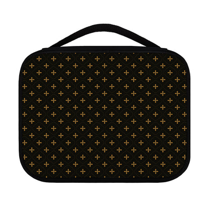 Black And Gold Orthodox Pattern Print Classic Bible Case
