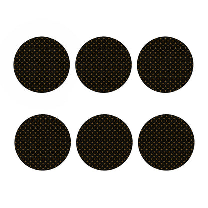 Black And Gold Orthodox Pattern Print Coaster Set