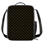 Black And Gold Orthodox Pattern Print Crossbody Lunch Bag