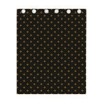 Black And Gold Orthodox Pattern Print Curtain
