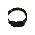 Black And Gold Orthodox Pattern Print Dog Collar