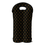 Black And Gold Orthodox Pattern Print Double Neoprene Wine Tote
