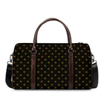 Black And Gold Orthodox Pattern Print Duffle Bag