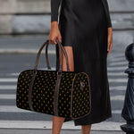 Black And Gold Orthodox Pattern Print Duffle Bag