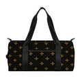 Black And Gold Orthodox Pattern Print Gym Bag
