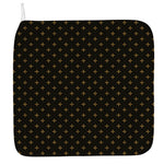 Black And Gold Orthodox Pattern Print Hand Towel
