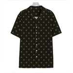 Black And Gold Orthodox Pattern Print Hawaiian Shirt