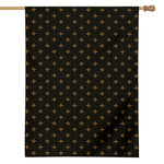 Black And Gold Orthodox Pattern Print House Flag