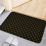 Black And Gold Orthodox Pattern Print Indoor Door Mat