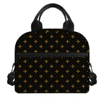 Black And Gold Orthodox Pattern Print Insulated Lunch Bag