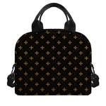 Black And Gold Orthodox Pattern Print Insulated Lunch Bag