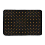 Black And Gold Orthodox Pattern Print Kitchen Mat