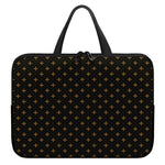Black And Gold Orthodox Pattern Print Laptop Sleeve With Handle