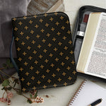 Black And Gold Orthodox Pattern Print Leather Bible Cover