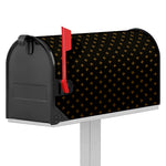 Black And Gold Orthodox Pattern Print Mailbox Cover