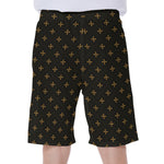 Black And Gold Orthodox Pattern Print Men's Beach Shorts