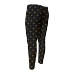 Black And Gold Orthodox Pattern Print Men's Compression Pants