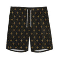 Black And Gold Orthodox Pattern Print Men's Athletic Shorts
