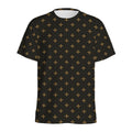 Black And Gold Orthodox Pattern Print Men's Athletic T-Shirt
