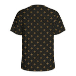 Black And Gold Orthodox Pattern Print Men's Sports T-Shirt