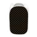 Black And Gold Orthodox Pattern Print Mesh Laundry Hamper