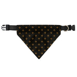 Black And Gold Orthodox Pattern Print Over The Collar Dog Bandana
