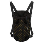 Black And Gold Orthodox Pattern Print Pet Carrier Backpack